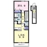 イリス　セゾン　Ｂ 1LDKの間取り