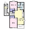 グラン・リーオＢ 2LDKの間取り