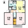 アベイユ　A棟 2DKの間取り