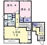 リバーサイド本山　Ｄ 2LDKの間取り