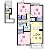 ヌーベル・シャトウＦ 3LDKの間取り