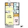 ベルタ松縄 1LDKの間取り