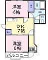 フラット・ハイムＡ 2DKの間取り