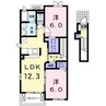 サーポンドＫ　Ａ 2LDKの間取り