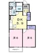 サウス・ソレイユ　Ｂ 2DKの間取り