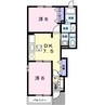 プリーマ　パラスト　Ａ 2DKの間取り