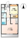 アリエル 1LDKの間取り