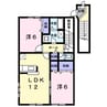 シンサリティ．ＭⅡ　Ａ 2LDKの間取り