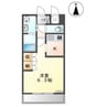 アンベリール南 1Kの間取り