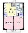ニューシティカームＨＩＲＡＯＫ 2Kの間取り