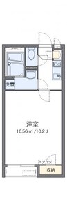 クレイノ茂木 1Kの間取り