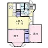 ヌーベル稲木　Ｂ 2LDKの間取り