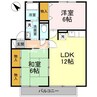 アドミレー樹太　C棟 2LDKの間取り