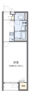 クレイノグローリーⅡ 1Kの間取り