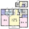 サンリット　Ｂ 2LDKの間取り