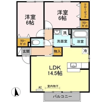 間取図 ラ　カンパーニュ　B棟