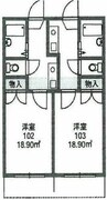 太田下町第3　 1Kの間取り
