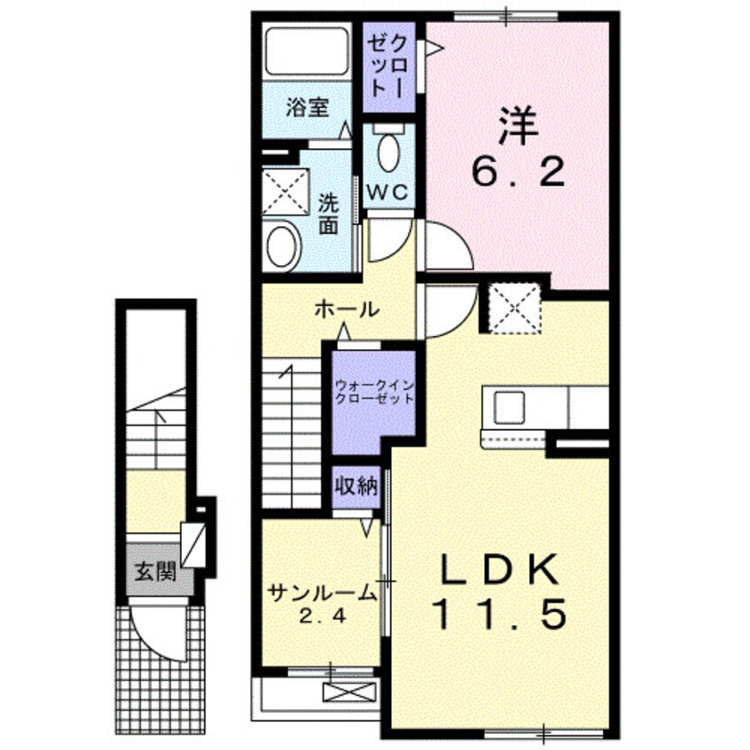 間取図 紫陽花　Ｂ