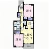 リヴィエールＢ 2LDKの間取り