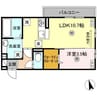 オラシオン　B棟 1LDKの間取り