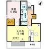 ハピネスA棟 1LDKの間取り