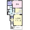 愛櫻葉Ⅱ 1LDKの間取り