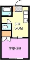 ELVITA仏生山 1DKの間取り