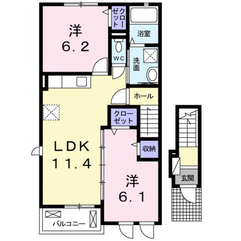 間取図 ウエストヴィレッジⅡ