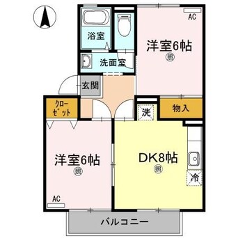 間取図 ベルコート　B棟