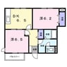 オーブリー栗熊 2DKの間取り