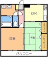 カーサ・ハマ 2DKの間取り