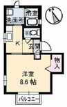 シャーメゾンK 1Kの間取り
