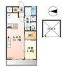 プティスール空港通り 1LDKの間取り
