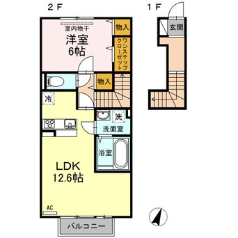 間取図 ブランノワール前塩屋