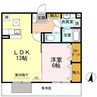 カーサ・デ・ミオ 1LDKの間取り