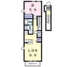デフィ植村　Ａ 1LDKの間取り