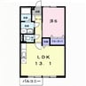 ニューエルディム伏石 1LDKの間取り