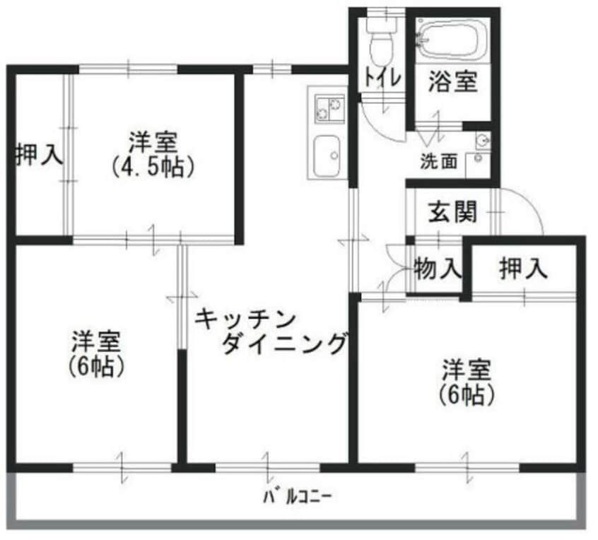 間取図 ヴィラナリー志度　Ⅲ棟