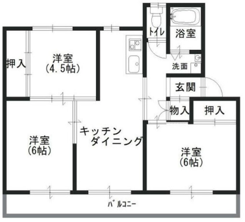 間取図 ヴィラナリー志度　Ⅲ棟