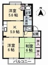 バリュージュ金沢　B棟　205号室 3Kの間取り