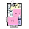 エルディム大谷 2Kの間取り