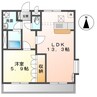 ラフォーレ木太 1LDKの間取り