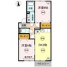 セジュール松縄 B棟 2DKの間取り