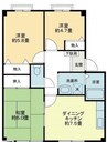 フォブール竹峰Ｂ 3DKの間取り