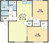メンバーズタウン讃岐富士Ｂ 2LDKの間取り