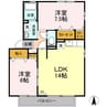 グレイスフル屋島　Ｂ棟 2LDKの間取り