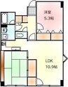 クレストコートK2 2LDKの間取り