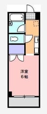 カレッジ三共パートII 1Kの間取り