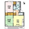 グリーンガーデン　Ｃ棟 1LDKの間取り