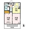 クレア伏石S 2DKの間取り